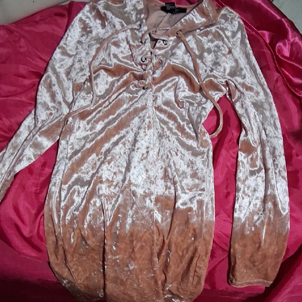 Velvet Lace-Up Women's Dress